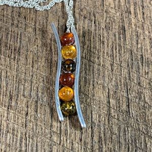 Einer Fehrn 925 Sterling Silver Amber Necklace